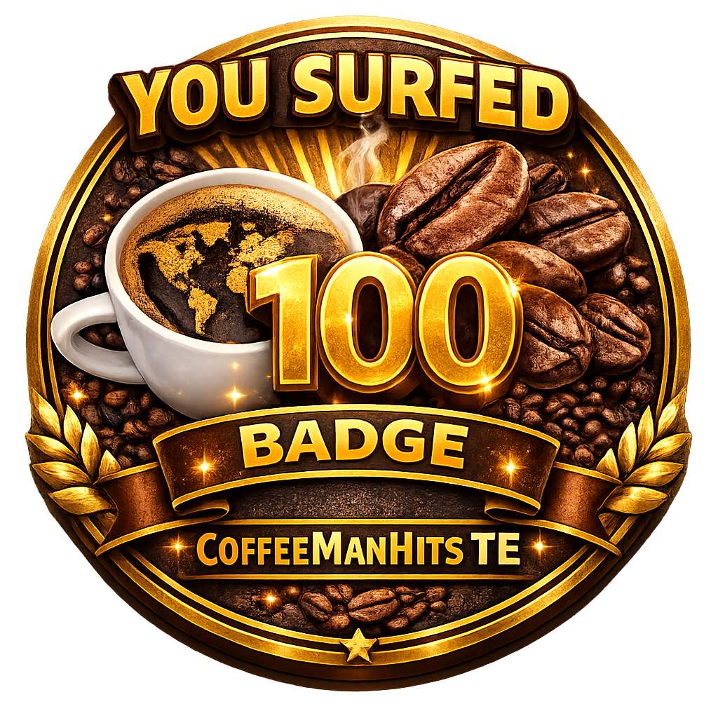 CoffeeManHits TE 100 Badge